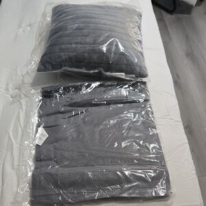 Mainstays Gray Pillow and Blanket Set